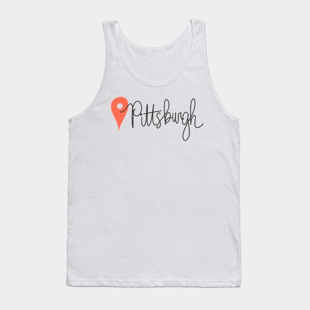 Pittsburgh Location Pin Tank Top by AlishaMSchil